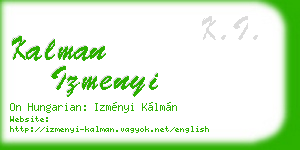 kalman izmenyi business card