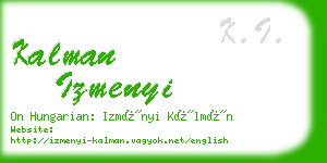 kalman izmenyi business card